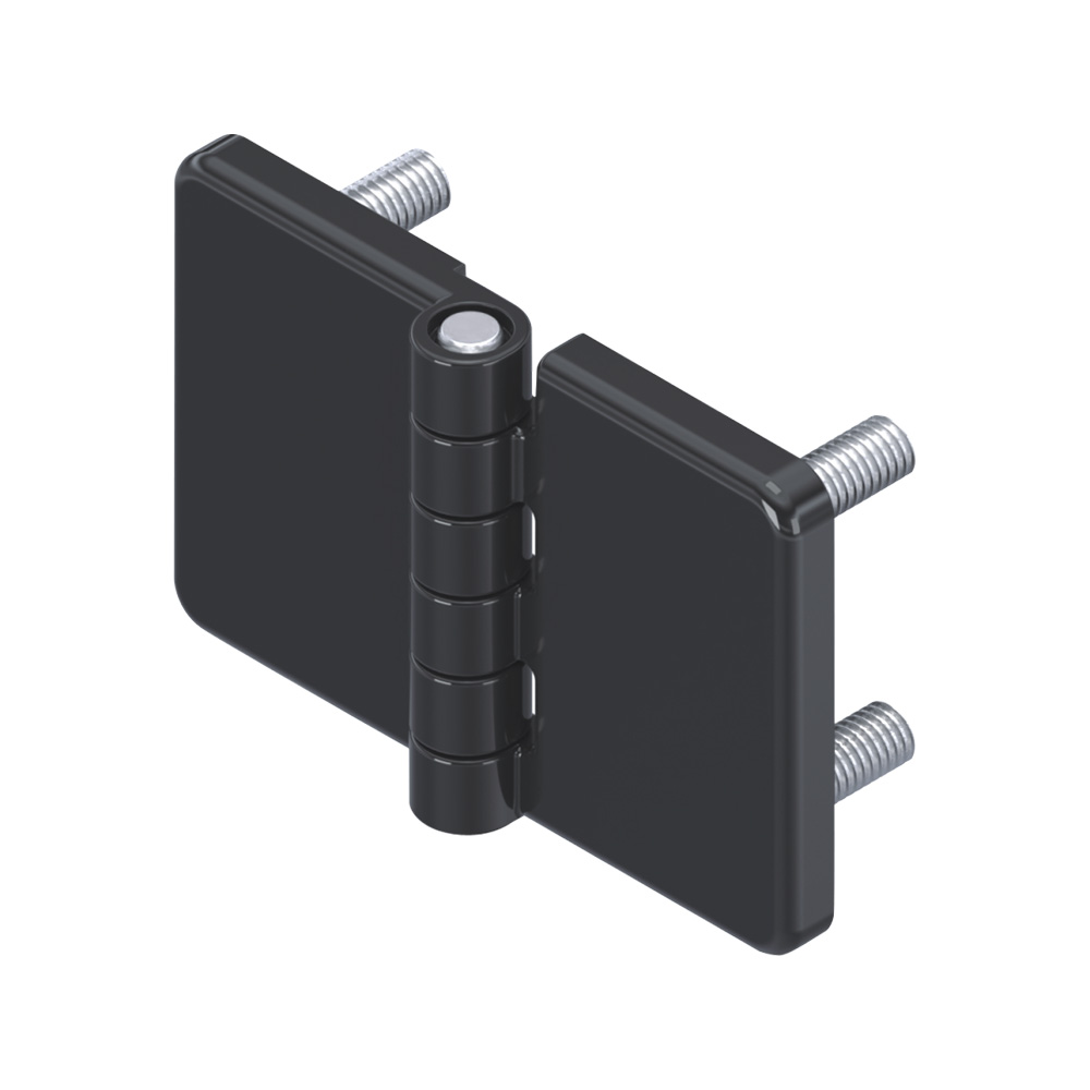 Zinc Butt Hinge With M6 Threaded Studs